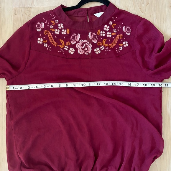 Embroidered, Long Sleeve Blouse - Picture 12 of 12